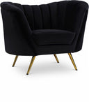 Margo Velvet Upholstered Chair - Black