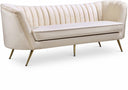 Margo 88" Velvet Upholstered Sofa - Cream