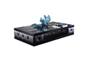 Cecily Transitional Black Leather w/ Crystals Coffee Table