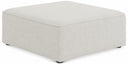 Cube Fabric Upholstered Modular Ottoman - Cream
