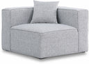 Cube Fabric Upholstered Corner Modular Chair - Grey