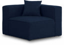 Cube Fabric Upholstered Corner Modular Chair - Blue