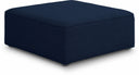 Cube Fabric Upholstered Modular Ottoman - Blue