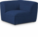 Miramar Linen Textured Fabric Upholstered Corner Modular Chair - Blue
