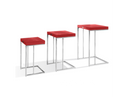 Amelia - Modern Red Crocodile Lacquer End Table Set
