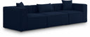 Cube 108" Fabric Upholstered 3pc. Modular Sofa - Blue