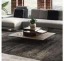 Clarion - Modern Walnut & Grey Glass Coffee Table