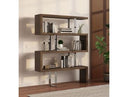Maze - Elm Grey & Gold Bookcase