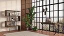 Maze Modern Walnut Bookcase