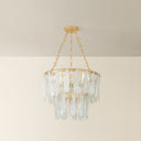 Vintage Gold Leaf Tappan Chandelier 26" by Hudson Valley, view 5