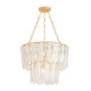 Vintage Gold Leaf Tappan Chandelier 26" by Hudson Valley