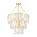 Vintage Gold Leaf Tappan Chandelier 34" by Hudson Valley