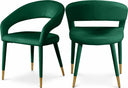 Destiny Velvet Upholstered Dining Chair - Green