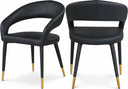 Destiny Vegan Leather Upholstered Dining Chair - Black
