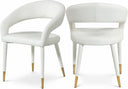 Destiny Vegan Leather Upholstered Dining Chair - White