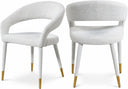 Destiny Boucle Fabric Upholstered Dining Chair - Cream