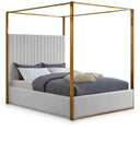 Jones Vegan Leather Upholstered Bed - White