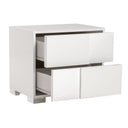 monza italian modern white nightstand