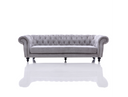 Alexandrina Grey Tufted Velvet Sofa