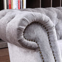 Alexandrina Grey Tufted Velvet Loveseat