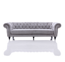 Alexandrina Grey Tufted Velvet Loveseat