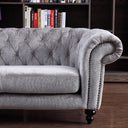 Alexandrina Grey Tufted Velvet Loveseat