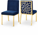 Opal Velvet Upholstered Dining Chair - Blue