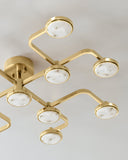 Aged Brass Meander Semi Flush 43.25" by Hudson Valley, view 3