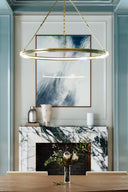 Aged Brass Rosendale Chandelier 42" by Hudson Valley, view 2