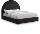 Milo Boucle Fabric Upholstered Bed - Black