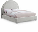 Milo Boucle Fabric Upholstered Bed - Cream