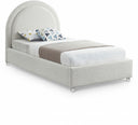Milo Boucle Fabric Upholstered Twin Bed - Cream