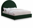 Milo Boucle Fabric Upholstered Bed - Green