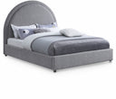Milo Boucle Fabric Upholstered Bed - Grey