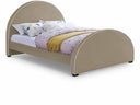 Brody Velvet Upholstered Bed - Beige