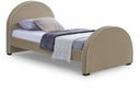 Brody Velvet Upholstered Twin Bed - Beige