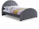 Brody Velvet Upholstered Bed - Grey
