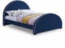 Brody Velvet Upholstered Bed - Blue