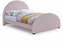 Brody Velvet Upholstered Bed - Pink