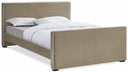 Dillard Velvet Upholstered Bed - Beige