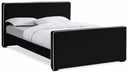 Dillard Velvet Upholstered Bed - Black