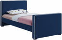 Dillard Velvet Upholstered Twin Bed - Blue