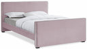 Dillard Velvet Upholstered Bed - Pink