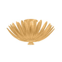 Vintage Gold Leaf Whitfield Semi Flush 18" by Hudson Valley