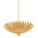 Vintage Gold Leaf Whitfield Chandelier 24" by Hudson Valley