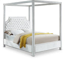 Rowan Velvet Upholstered Bed - White