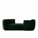 Hilton Boucle Fabric Upholstered Chaise Lounge - Green