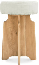Jasper Boucle Fabric Upholstered Counter Stool - Cream