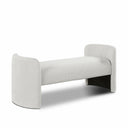 Peyton Boucle Fabric Upholstered Bench - Cream