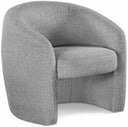 Acadia Boucle Fabric Upholstered Accent Chair - Grey